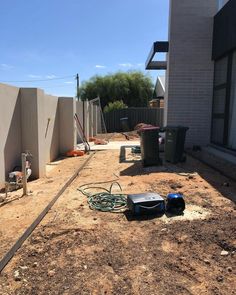 the back yard is being built and ready to be used