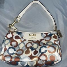 Never Used. Brand New. Elegant Multicolor Coach Bag, Chic Multicolor Bag With Branded Hardware, Chic Multicolor Shoulder Bag With Branded Hardware, Elegant Multicolor Bags With Branded Hardware, Elegant Multicolor Coach Shoulder Bag, Coach Multicolor Bags With Gold-tone Hardware, Multicolor Coach Bags With Gold-tone Hardware, Navy Blue Handbags, Y2k Purse