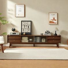 a living room scene with focus on the coffee table and chair, which is decorated in modern style