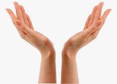 two hands reaching up to each other with their palms extended in front of the camera