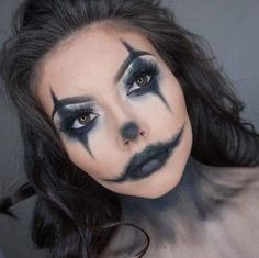 Makeup Clown, Makeup Zombie, Halloween Makeup Look, Halloween Nails Diy, Halloween Costumes For 3