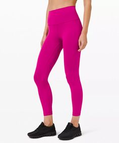 Wunder Train High-Rise Tight 25" | Women's Leggings | lululemon Pink Lululemon, Wunder Train, Lululemon Leggings, Lululemon Women, Train Hard, Sleek Look, Post Workout, Wide Waistband, Tight Leggings