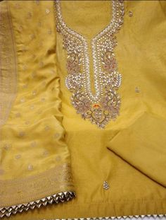 ATHARVA Hand Embroidered Salwar Kameez Yellow/zardozi Work | Etsy UK Yellow Salwar Kameez With Intricate Embroidery, Yellow Salwar Kameez With Dabka Embroidery, Yellow Silk Salwar Kameez With Dabka Detail, Yellow Salwar Kameez With Embroidered Border, Unstitched Embroidered Yellow Salwar Kameez, Patiala Salwar Kameez, Embroidered Salwar, Bridal Trousseau, Indian Kurti