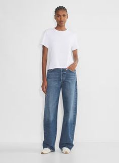 AYLA BAGGY CUFFED JEAN | Aritzia Modern Wide Leg Cropped Jeans For Everyday, Modern Relaxed Fit Cropped Jeans For Everyday, Aritzia Jeans, Olive Mini Skirt, Fall Wishlist, Baggy Jeans, Citizens Of Humanity, High Rise Jeans, Bike Shorts