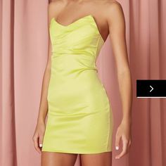 Superdown Valentina Mini Dress Spring Satin Strapless Mini Dress, Spring Mini Satin Strapless Dress, Spring Strapless Satin Bodycon Dress, Spring Satin Mini Dress With Sweetheart Neckline, Spring Strapless Lined Bodycon Dress, Lined Strapless Bodycon Dress For Spring, Fitted Satin Mini Dress For Spring, Spring Satin Mini Bodycon Dress, Spring Green Strapless Dress With Fitted Bodice