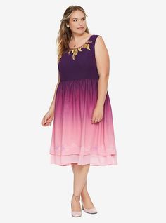 Destination Disney Tangled Ombré Dress Plus Size, MULTI COLOR Plus Size Disney Bounding, Disneybound Outfits Summer, Tangled Dress, Disney Bound Outfits Casual, Disneybound Outfits, Ombré Dress, Plus Size Disney, Barbie Clothing, Disney Bounding