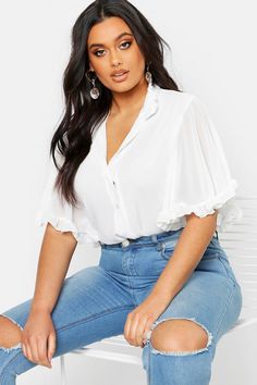 Jeans And A Cute Top, Blouses Plus Size, Pluse Size, Dressy Blouse, Angel Sleeve, All I Ever Wanted, Fashion Face Mask, Look Plus, Plus Size Blouses