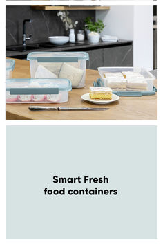 an advertisement for smart fresh food containers