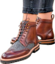 Custom Made Women&#039;s Military Brogue Boot in Medium Brown Painted Calf with Herringbone Fall Wingtip Oxfords With Textured Sole, Fall Wingtip Dress Shoes With Rubber Sole, Wingtip Dress Shoes With Rubber Sole For Fall, Fall Wingtip Lace-up Shoes With Rubber Sole, Fall Wingtip Leather Shoes With Rubber Sole, Wingtip Lace-up Shoes With Rubber Sole For Fall, Fall Wingtip Leather Shoes With Brogue Detailing, Fall Wingtip Lace-up Shoes With Textured Sole, Fall Wingtip Leather Shoes With Leather Lining