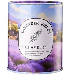 lavender fields candle in a tin