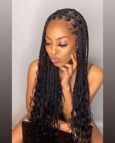 Trendy We Fryzurach, Individual Braids, Twisted Hair, Box Braids Hairstyles For Black Women, Box Braids Styling, Braids With Curls, Girls Hairstyles Braids, Knotless Braids