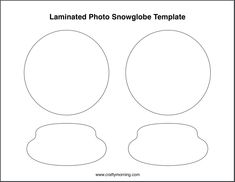 the template for an animal photo snowglobee to be used as a printable