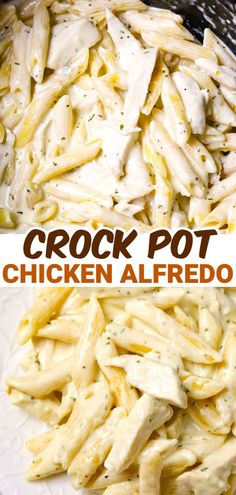 crock pot chicken alfredo is an easy dinner recipe