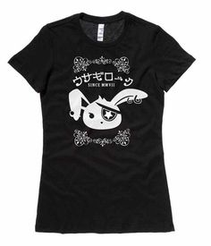 Punk Bunny T-shirt Pastel goth rabbit shirt jrock bunny yami kawaii Emo Shirt, Emo Shirts, Bunny Lady, Bunny T Shirt, Gothic Shirts, Yami Kawaii, Pastel Goth, Visual Kei, Cut Shirts