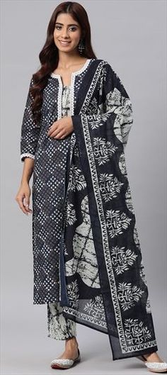 Black and Grey color Salwar Kameez in Cotton fabric with Lace, Printed work Black Cotton Unstitched Suit With Printed Motifs, Black Cotton Churidar For Eid, Eid Black Cotton Unstitched Suit, Black Unstitched Suit With Printed Motifs For Eid, Black Dupatta With Printed Motifs, Black Cotton Unstitched Suit With Straight Kurta, Black Cotton Churidar For Diwali, Black Cotton Dupatta For Eid, Festive Black Cotton Churidar