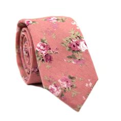 DAZI - Desire - Floral Skinny Tie Wood Tie, Floral Necktie, Groomsmen Ties, Romantic Wedding Inspiration, Romantic Wedding Cake, Purse Handles, Wedding Ties, Pink Design, Well Dressed Men