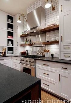 the kitchen is clean and ready to be used as an appliance for cooking