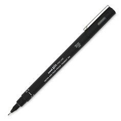 a pen that is black and has writing on it