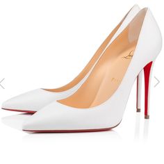 Christian Louboutin So Kate 120 Off White Pointed Toe Pumps Women’s Eu Size 38 (Us 7.5) Color Is Off White / Ivory Heel Is 120mm Originally $775 These Gorgeous Pumps Are Pre-Owned. See Pics For Details / Condition, As Slight Marks And Scratches Throughout. I Applied A Sole Protector, As These Can Be Changed Out By A Cobbler. It Does Not Come With A Dust Bag. White Louboutin Heels, Kate Louboutin, White Louboutin, Louboutin Wedding Shoes, Dr Belongings, Louboutin Online, Hak Tinggi, Louboutin Kate, Christian Louboutin Kate