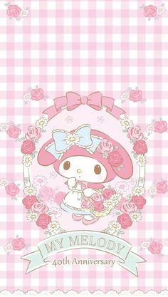 Pink Wallpaper Kawaii, Strawberry Art, Cute Mobile Wallpapers, Japanese Poster Design, Emo Wallpaper, Kitty Wallpaper, Hello Kitty My Melody