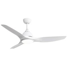 a white ceiling fan on a white background