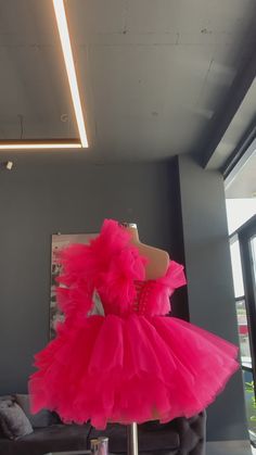 Pink Birthday Dress, Ugly Dresses, Pink Evening Dress, Cute Birthday Outfits, Stunning Prom Dresses, Hot Pink Dresses, Pink Ballerina