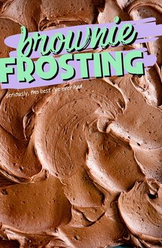 the cover of brownie frosting is shown