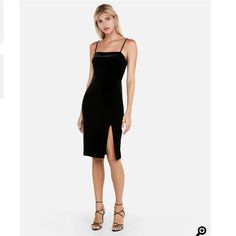 Brand New With Tags. Original Price $79.9. Petite Xxs Pitch Black, Express Dresses, Sheath Dress, Velvet, Brand New, Womens Dresses, Tags, The Originals, Women Shopping