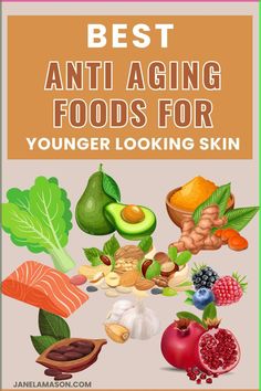 Discover the ultimate anti aging foods for older women to reverse aging. Learn the anti aging secrets and skin benefits of these powerful plant-based superfoods. They are not only skin tightening but also improve your overall well-being. Get these ideas for healthy foods to maintain a youthful appearance. Healthy Skin Foods, Anti Aging Foods, Skin Foods, Tighten Facial Skin, Foods For Healthy Skin, Anti Aging Secrets, Reverse Aging, Anti Aging Food, Anti Aging Tips