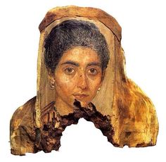 an egyptian woman's head is shown in this image