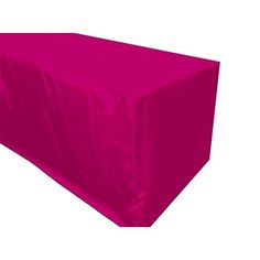 a bright pink tablecloth on a white background