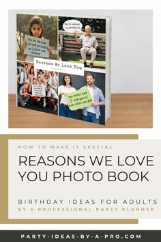 Invite friends and family to create photos expressing things they love about the guest of honor to collect together in a keepsake book Creative Graduation Party Ideas, 60th Birthday Party Decorations