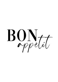 the words bont appetit written in black ink