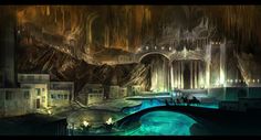 Underground city by anndr Underground World, Wow Art, Fantasy Art Landscapes