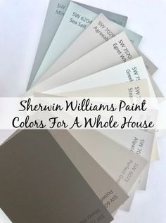 sherylin williams paint colors for a whole house with the words sherylin williams paint