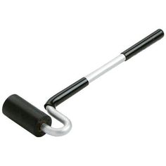 a black and white umbrella handle on a white background