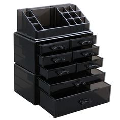 TAWNY MAKEUP ORGANIZER - Durable tawny cosmetic organizer, unique for its color, matching any decor in your room - VARIOUS COMPARTMENT SIZES - 8 different-depth drawers and 16 multi-size sections, giv Rangement Makeup, Bag Png, Jewerly Organizer, Acrylic Organizer Makeup, Vanity Drawers, Jewelry Display Case, Beauty Organization, Make Up Organiser, Jewelry Chest