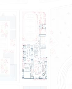 an architectural drawing of the ground plan