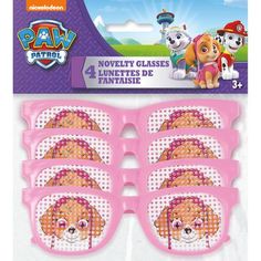 Quantity: 4 Your girls will look adorable in these Girl PAW Patrol Novelty Glasses Party Favors. Featuring see-through pinhole lenses, these pink shades feature a cute Skye design that perfect for any girl's PAW Patrol party. Package Includes : 4 PAW Patrol Themed Novelty Glasses. Skye Birthday Party Paw Patrol, Paw Patrol Party Games, Girl Paw Patrol Party, Skye Birthday Party, Skye Paw Patrol Party, Novelty Glasses, Paw Patrol Girl, Skye Paw, Pink Birthday Party