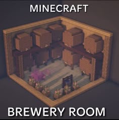 an image of a room with furniture and text that reads minecraft brewery room