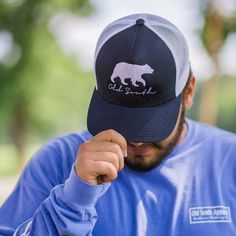 Our Bear Trucker Hat is on sale for only $26.10 🐻 Shop the High Cotton Sale before it ends!   #southern #southernstyle #hunting #fishing #huntingseason #oldsouth #oldsouthapparel - Shop Online at OldSouthApparel.com