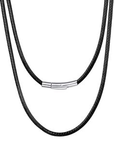 PRICES MAY VARY. ▶ Premium Quality Leather Necklace: Our black leather cord necklace for men women is crafted with the finest materials unbreakable leather, ensuring durability and longevity. Quality leather craftsmanship and stunning style accents result in leather rope necklaces that everyone will love. ▶ Stylish Mens Leather Necklace--With its classic and minimalist design, our black leather cord necklace for men matches any outfit, from casual to work. Whether you're going for a laid-back lo Leather Necklace Pendant, Mens Leather Necklace, Layered Chokers, Leather Corded Necklace, Pearl Types, Rope Necklace, Cord Necklace, Leather Diy, Leather Necklace