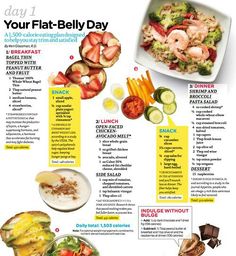 Day 1 Flat Belly Day 150 Calorie Snacks, 500 Calorie, Program Diet, Flat Belly Foods, Flat Belly Diet, Diet Vegetarian, Healthy Meal Plans