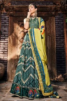 Shop for The Royaleum Green Blouse Bandhani Print Lehenga Set for Women Online at Aza Fashions Backless Blouse, Indian Saree Blouse, Green Lehenga, Indian Saree Blouses Designs, Lace Hem, Lehenga Designs, Sequins Embroidery, Green Blouse, Indian Sarees