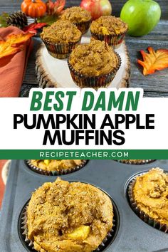 the best pumpkin apple muffins recipe in a muffin tin