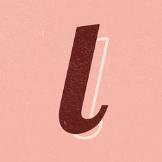 the letter j is made up of different colors and shapes, including brown on pink