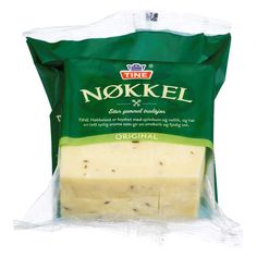 a bag of nockel cheese sitting on top of a white table