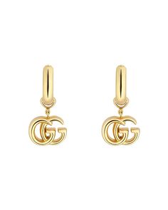 Gucci - 18K Yellow Gold Running GG Logo Huggie Hoop Earrings January Birthstone Jewelry, Preppy Jewelry, Gucci Jewelry, Yellow Gold Earrings, Mini Hoop Earrings, Diamond Supply, Gucci Gucci, Jewelry Lookbook, Yellow Gold Earring