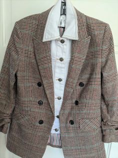 sz 6 NWT VERONICA BEARD Beacon Glen Plaid Tweed Dickey Jacket Womens Blazer | eBay Casual Plaid Tweed Blazer, Preppy Winter Blazer For Workwear, Preppy Winter Workwear Blazer, Fall Double-breasted Tweed Blazer, Preppy Fall Blazer For Workwear, Preppy Blazer For Fall Workwear, Fall Tweed Button-up Blazer, Fall Button-up Tweed Blazer, Casual Tweed Blazer With Lapel Collar