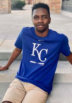 Nike Kansas City Royals Blue Legacy Short Sleeve T Shirt - 17320694 Kc Royals, Kansas City Royals, Causual Outfits, Team Colors, Kansas City, Kansas, Royal Blue, Short Sleeve Tee, Nike